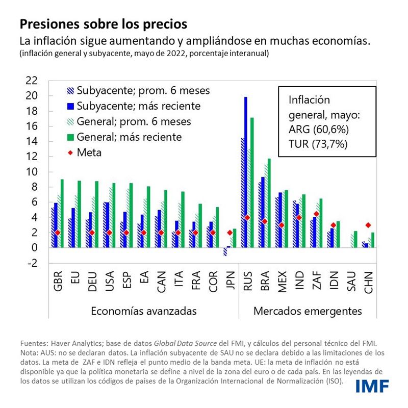 Cómo puede responder el G-20 ante un panorama económico cada vez más sombrío - Julio de 2022. Cuadro 1